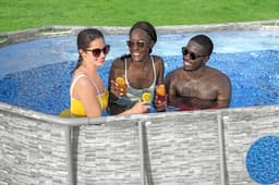Piscine fuori terra Set piscina da 427x250x100 cm effetto rattan Bestway 4