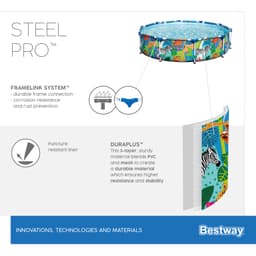 Piscine fuori terra Piscina Steel Pro Animal - 305X66 cm Bestway 8