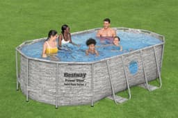 Piscine fuori terra Set piscina da 427x250x100 cm effetto rattan Bestway 3