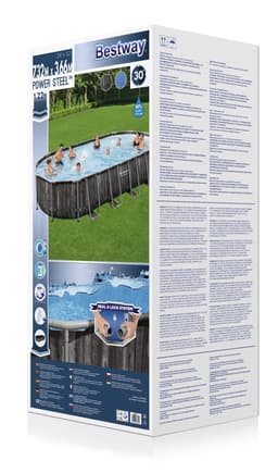 Piscine fuori terra Set piscina da 732x366x122 cm effetto legno scuro Bestway 9