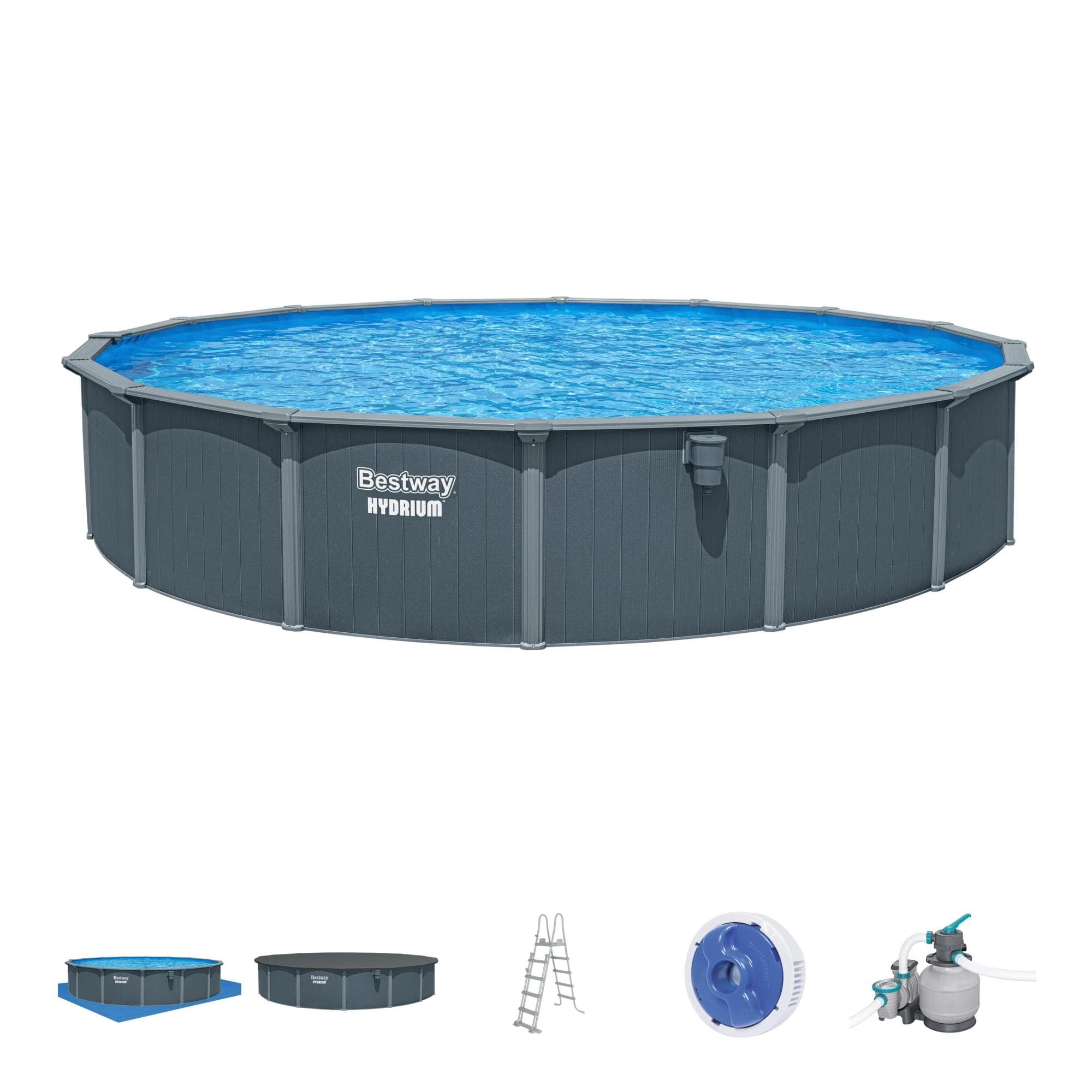 Piscine fuori terra Set piscina Hydrium grigio scuro da 732x132 cm Bestway 1