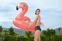 Gonfiabili mare per adulti Cavalcabile da piscina Flamenco Flamingo Bestway 4