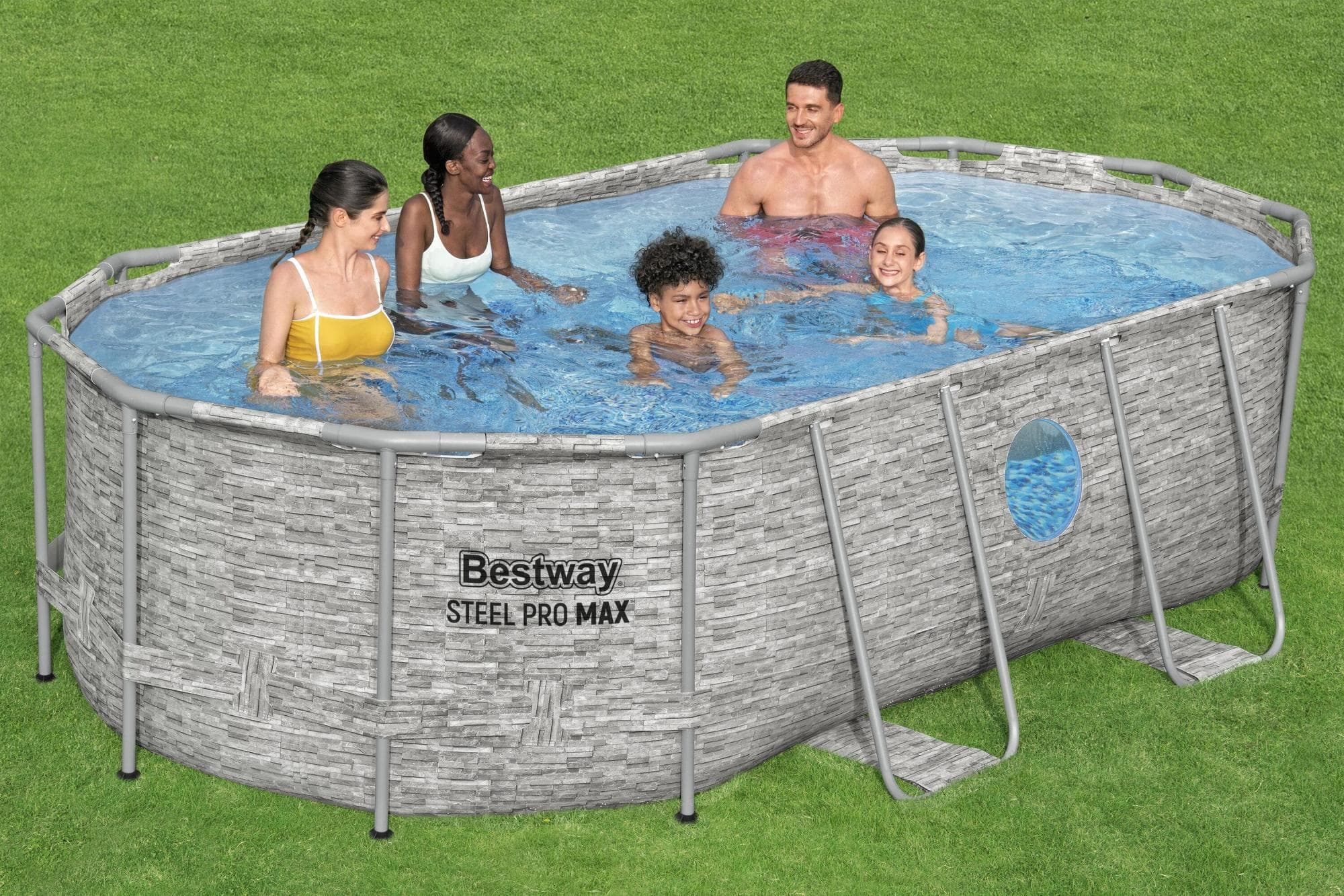 Piscine fuori terra Piscina solo struttura effetto pietra - 427x250x100 cm Bestway 2