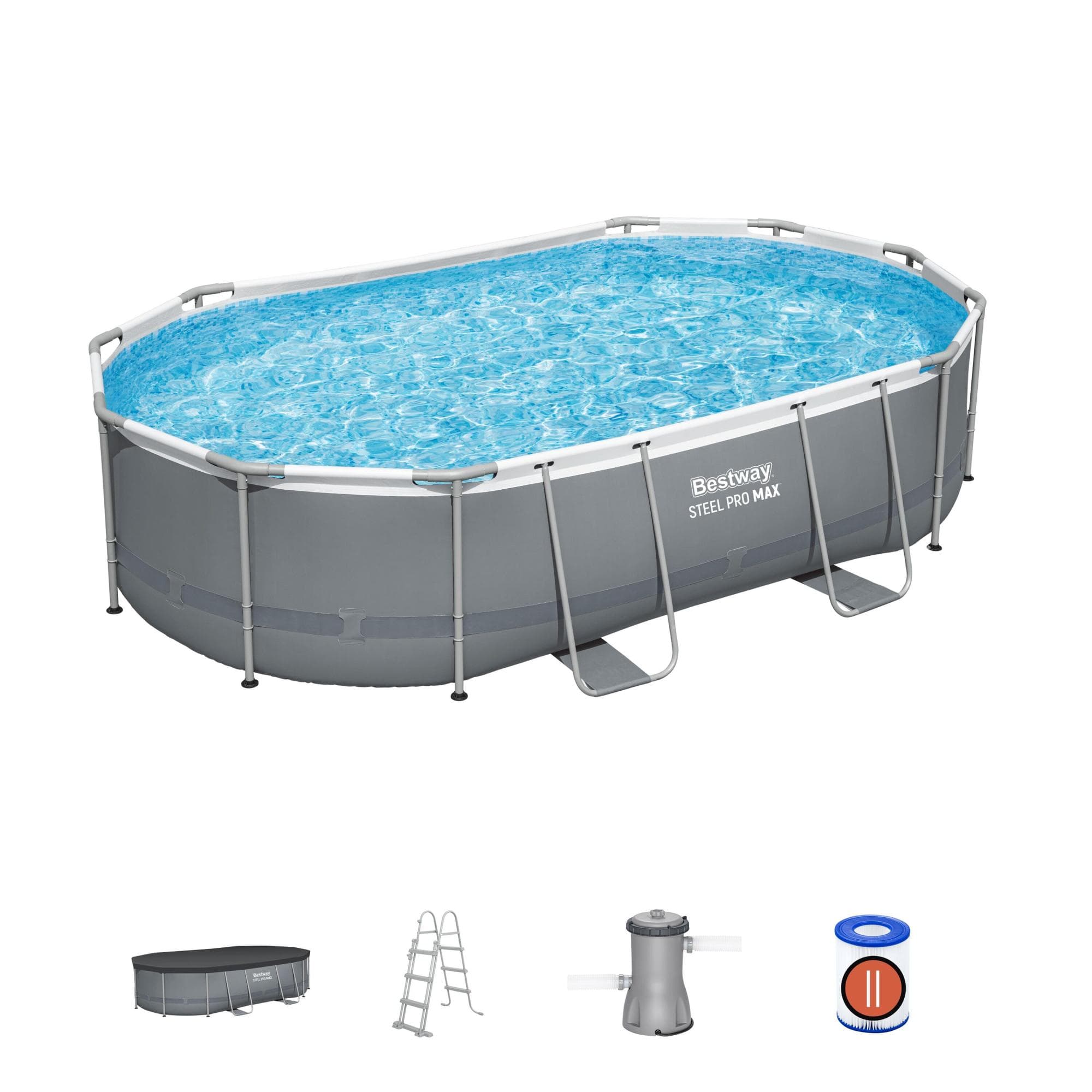 Piscine fuori terra Set piscina - 488x305x107 cm grigio scuro Bestway 1