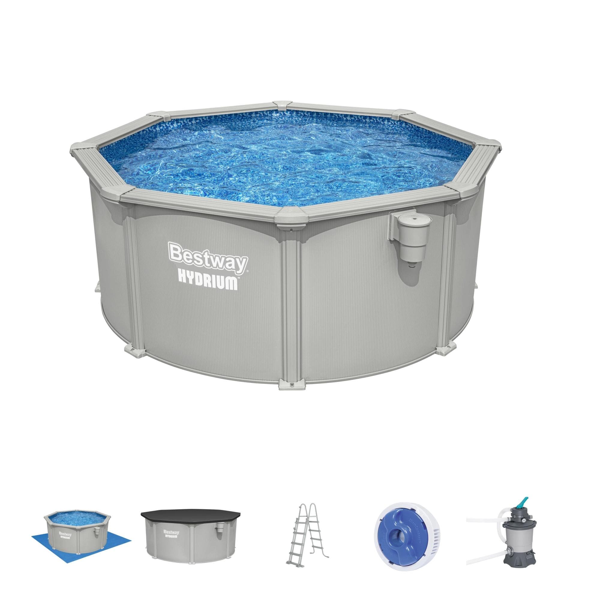 Piscine fuori terra Set piscina Hydrium grigio chiaro - 305x122 cm Bestway 1