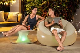 Arredo gonfiabile casa e giardino Pouf gonfiabile grande con luce LED integrata Bestway 3
