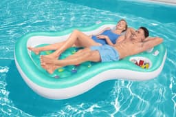 Gonfiabili mare per adulti Materassino gonfiabile a 2 posti Summer Color con porta oggetti Bestway 4