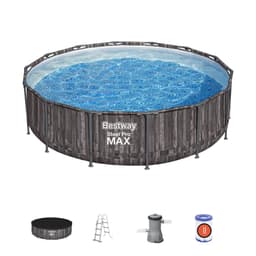 Piscine fuori terra Set piscina da 427x107 cm effetto legno scuro Bestway 1