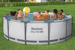 Piscine fuori terra Piscina solo struttura - 366x122 cm grigio chiaro Bestway 2
