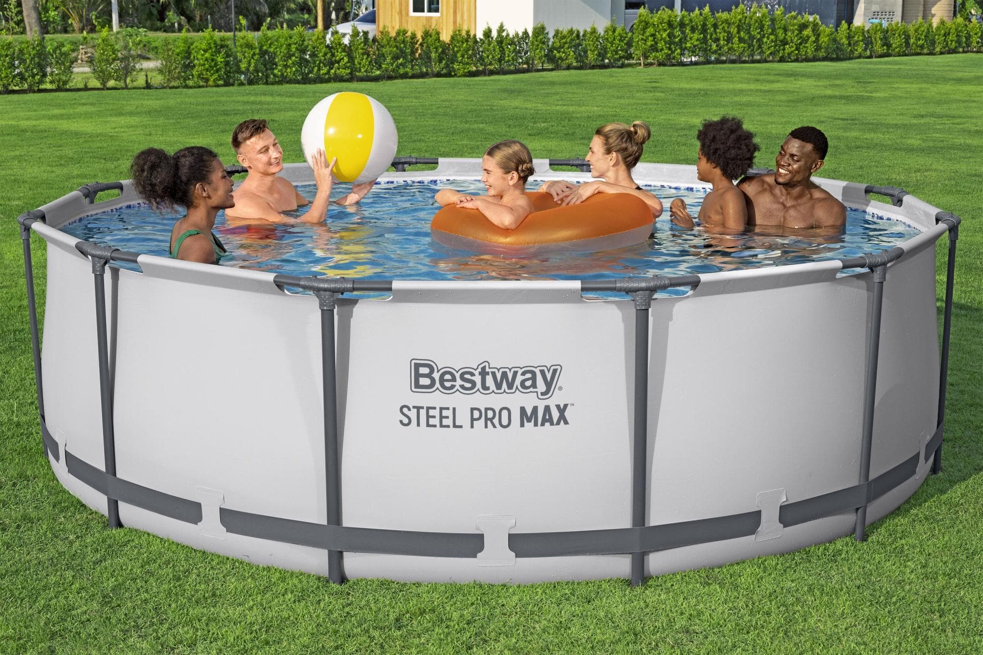 Piscine fuori terra Piscina solo struttura - 366x122 cm grigio chiaro Bestway 2