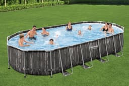 Piscine fuori terra Set piscina da 732x366x122 cm effetto legno scuro Bestway 3