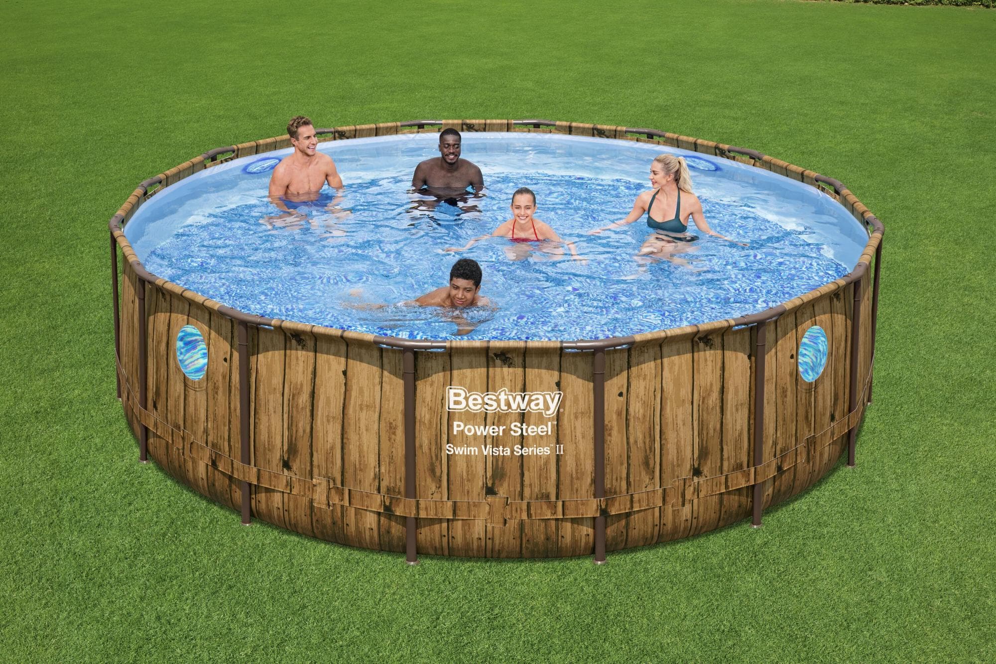 Piscine fuori terra Set piscina da 488x122 cm effetto legno Bestway 3