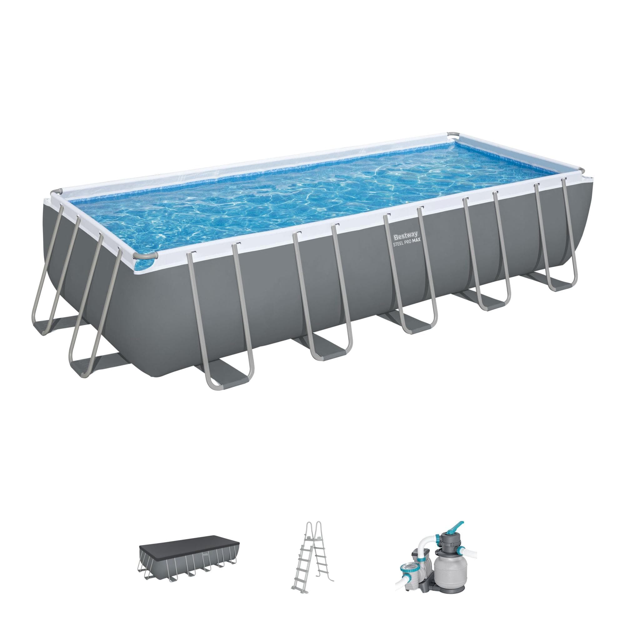 Piscine fuori terra Set piscina da 640x274x132 cm grigio scuro Bestway 1
