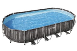 Piscine fuori terra Set piscina da 732x366x122 cm effetto legno scuro Bestway 2