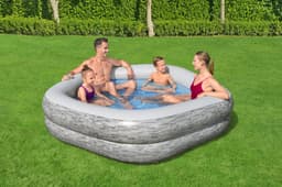 Giochi gonfiabili per bambini Piscina gonfiabile TruPrint effetto pietra da 213x206x53 cm Bestway 2