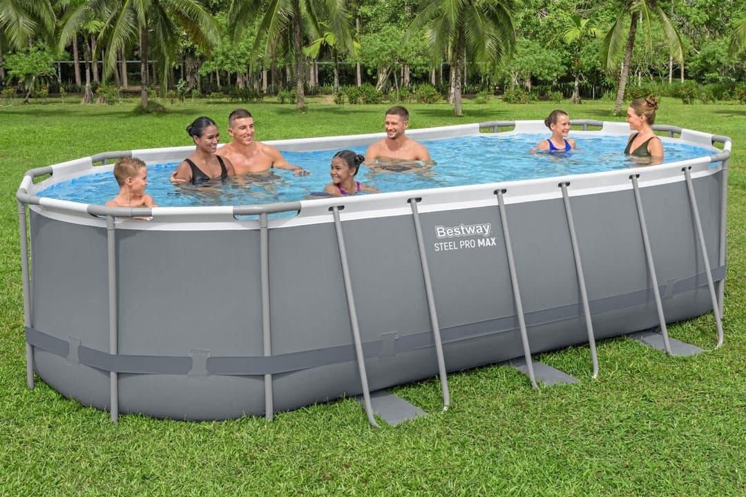 Piscine fuori terra Piscina solo struttura da 488x244x122 cm grigio scuro Bestway 3