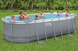 Piscine fuori terra Piscina solo struttura da 488x244x122 cm grigio scuro Bestway 3