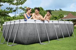 Piscine fuori terra Set piscina da 404x201x100 cm rattan grigio Bestway 4