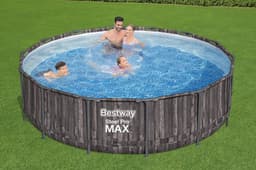 Piscine fuori terra Piscina solo struttura effetto legno scuro - 427x107 cm Bestway 2