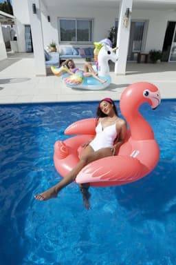 Gonfiabili mare per adulti Cavalcabile da piscina Flamenco Flamingo Bestway 7
