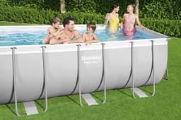 Piscine fuori terra Set piscina fuori terra rettangolare da 412x201x122 cm Bestway 4