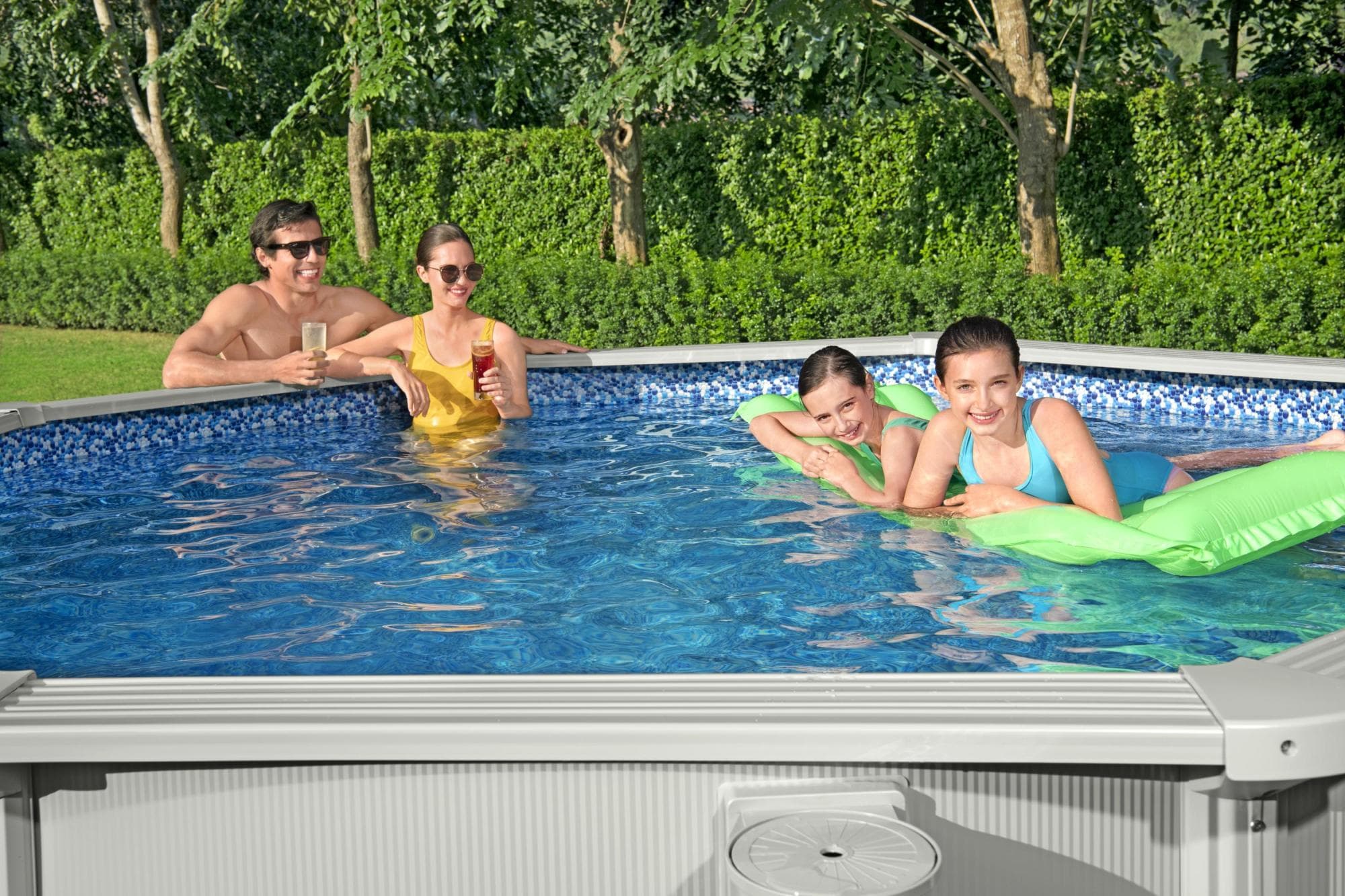 Piscine fuori terra Set piscina Hydrium grigio chiaro da 360x120 cm Bestway 5