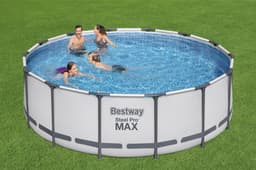 Piscine fuori terra Piscina base struttura e liner rotonda Steel Pro MAX da 427x122 cm grigio chiaro Bestway 7