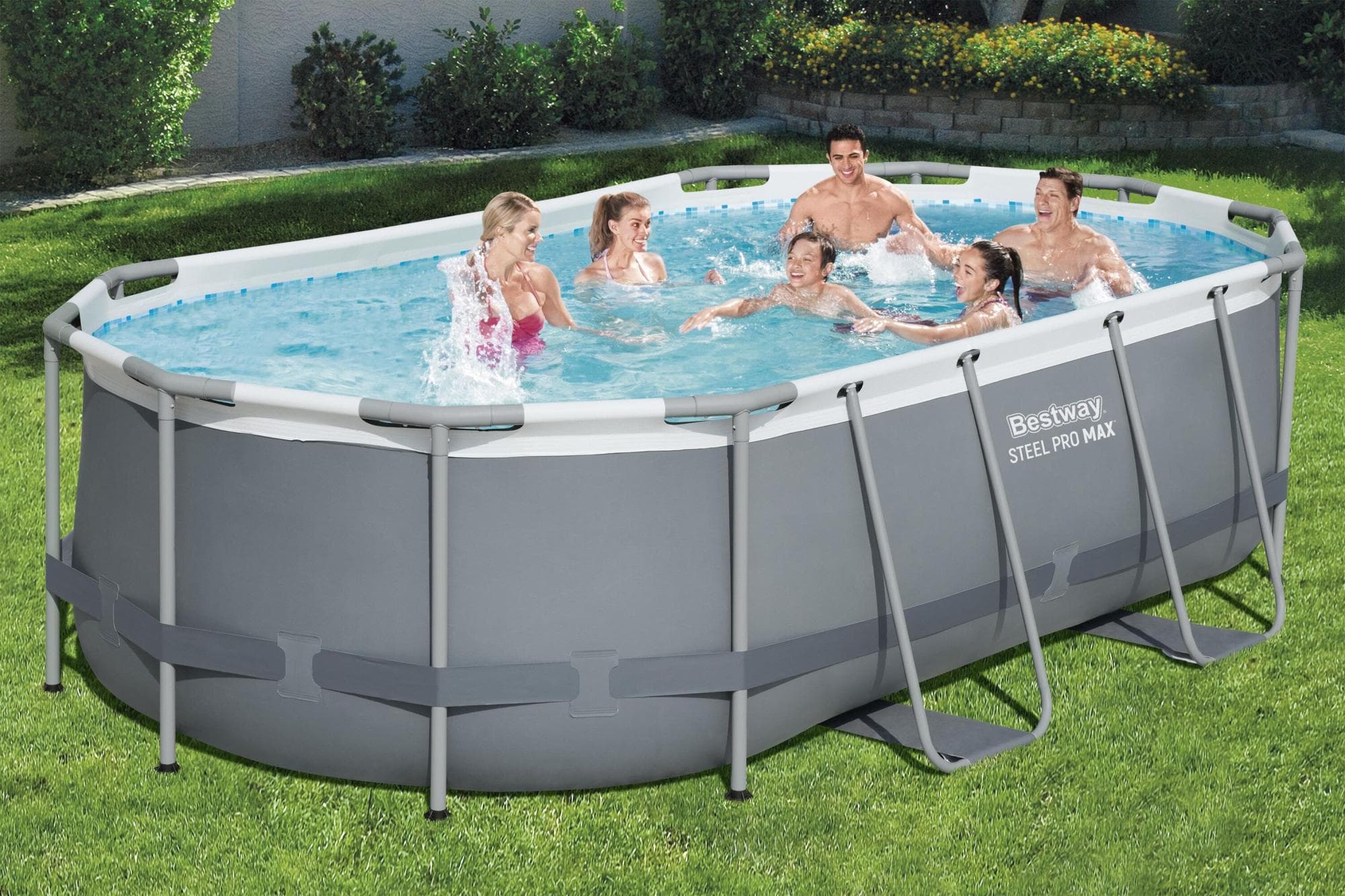 Piscine fuori terra Piscina solo struttura grigio scuro - 427x250x100 cm Bestway 2