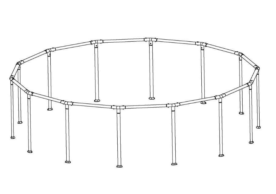 14' x 33"/4.27m x 84cm Pool Complete Frame(1/2)
