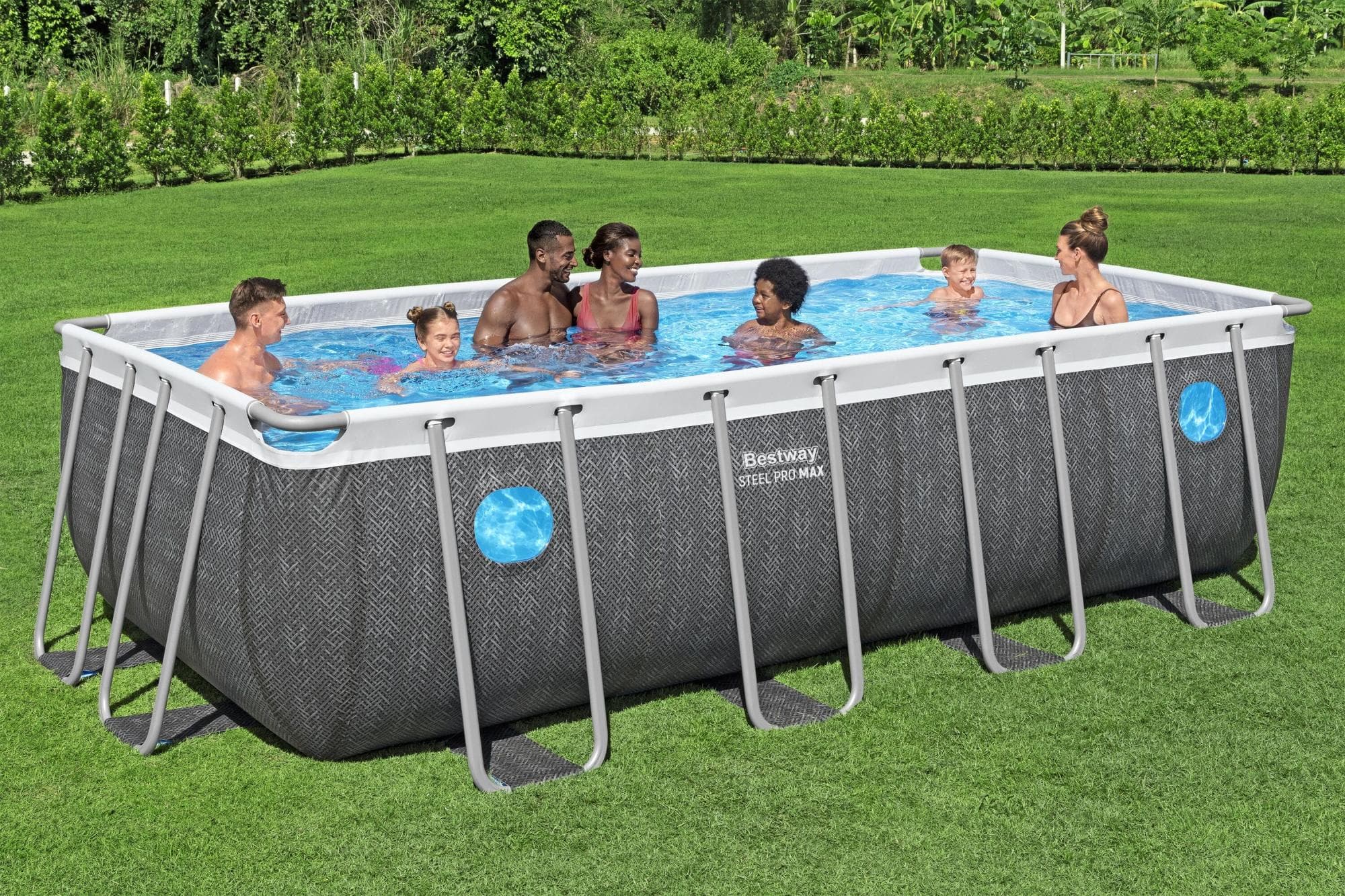 Piscine fuori terra Set piscina da 488x244x132 cm grigio Bestway 2