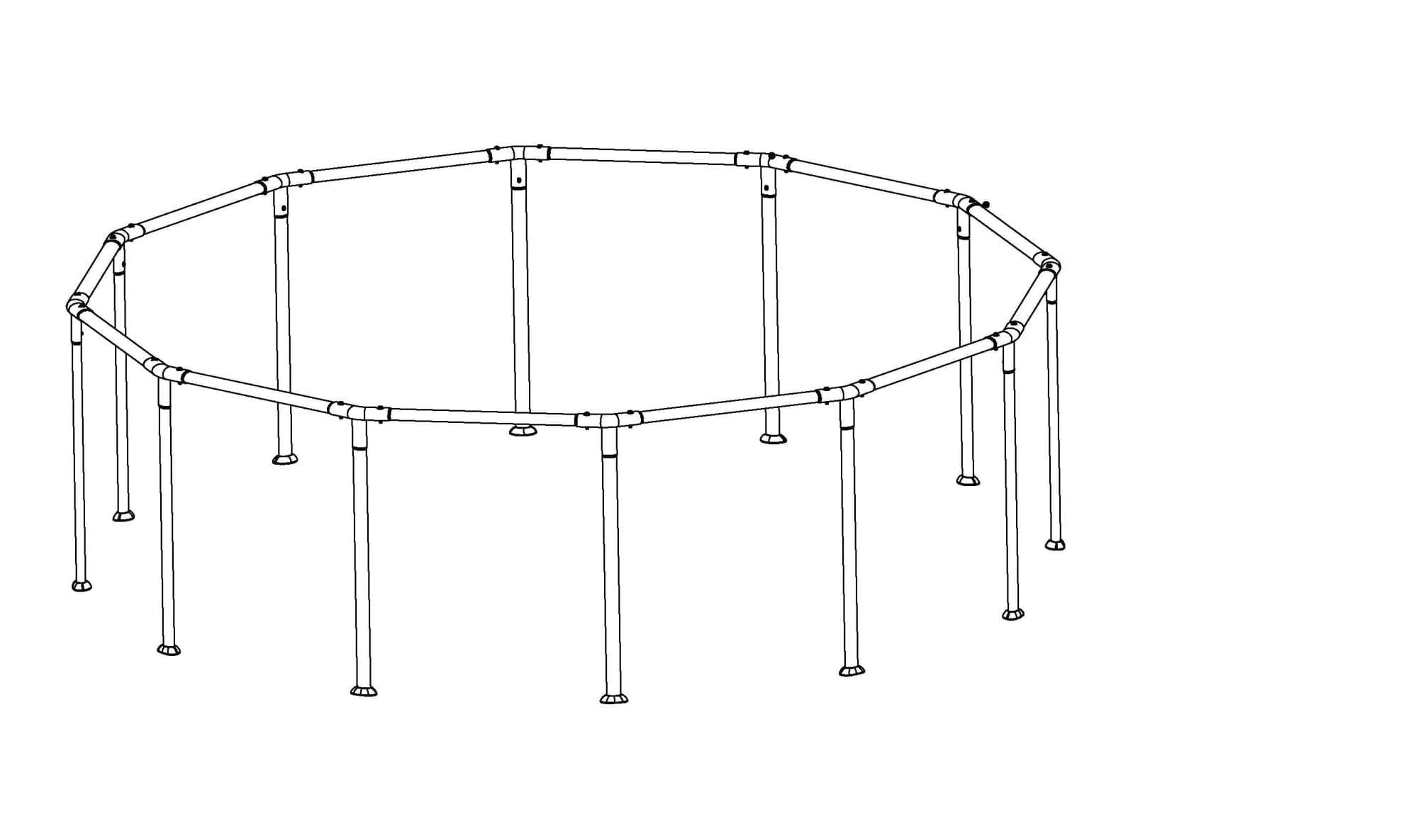 12' x 39.5"/3.66m x 1.00m Pool Complete Frame(2/2)