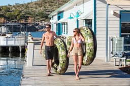 Gonfiabili mare per adulti Ciambella gonfiabile con schienale Camo Bestway 4