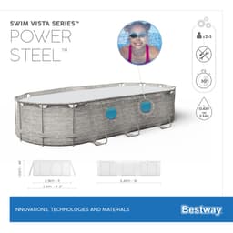 Piscine fuori terra Set piscina da 549x274x122 cm effetto pietra Bestway 8