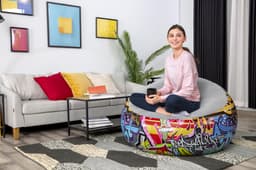 Arredo gonfiabile casa e giardino Poltrona pouf gonfiabile Graffiti Bestway 4