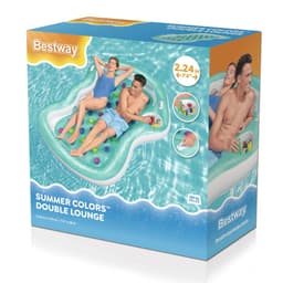Gonfiabili mare per adulti Materassino gonfiabile a 2 posti Summer Color con porta oggetti Bestway 9