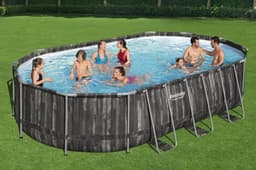 Piscine fuori terra Set piscina da 610x366x122 cm effetto legno scuro Bestway 3