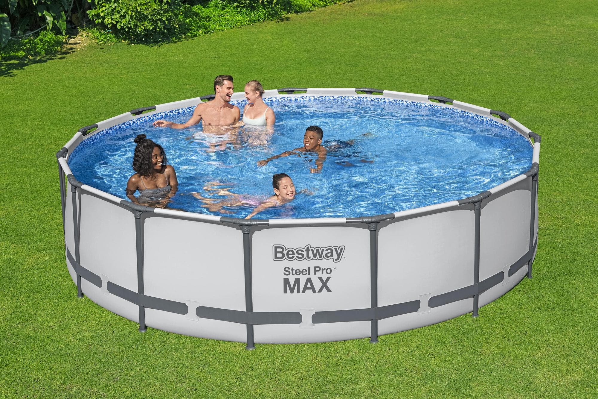 Piscine fuori terra Set piscina da 457x107 cm grigio chiaro Bestway 3