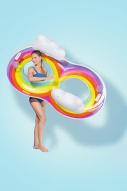 Gonfiabili mare per adulti Ciambella gonfiabile a due posti Rainbow Dreams Bestway 3