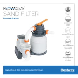 Accessori Piscine e Spa Pompa filtro a sabbia da 5.678 L/H Bestway 9
