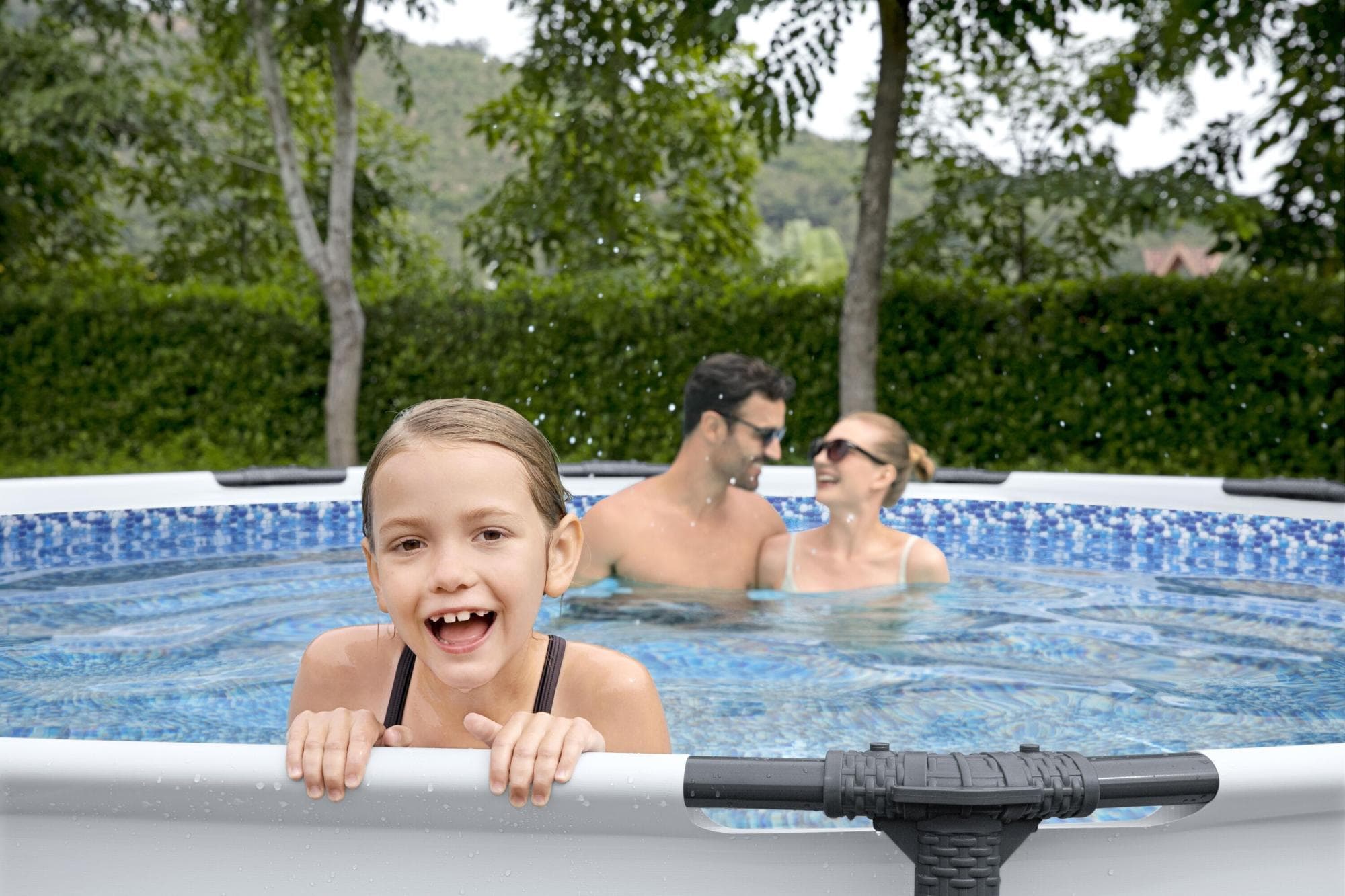Piscine fuori terra Set piscina fuori terra rotonda Steel Pro MAX da 427x107 cm grigio chiaro Bestway 4