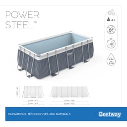 Piscine fuori terra Piscina solo struttura effetto marmo - 412x201x122 cm Bestway 8
