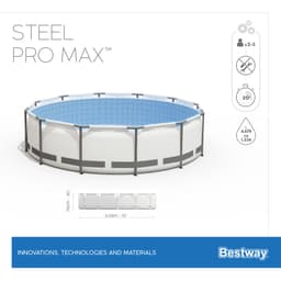 Piscine fuori terra Set piscina da 305x76 cm grigio chiaro Bestway 8
