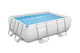 Piscine fuori terra Set piscina fuori terra rettangolare Power Steel da 282x196x84 cm grigio chiaro Bestway 2