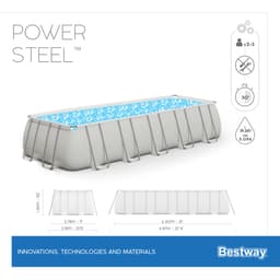 Piscine fuori terra Set piscina da 640x274x132 cm grigio chiaro Bestway 8