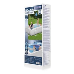 Piscine fuori terra Set piscina fuori terra rettangolare Power Steel da 282x196x84 cm grigio chiaro Bestway 7