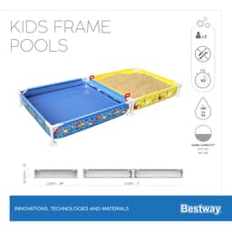 Giochi gonfiabili per bambini Piscina gioco e box sabbia per bambini da 213x122x30.5 cm Bestway 9