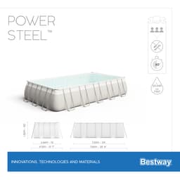 Piscine fuori terra Set piscina da 732x366x132 cm grigio chiaro Bestway 9