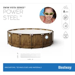 Piscine fuori terra Set piscina da 549x122 cm effetto legno Bestway 8