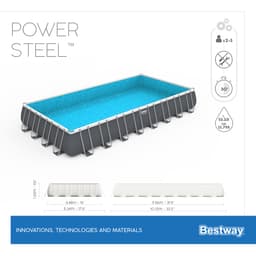 Piscine fuori terra Set piscina da 956x488x132 cm grigio scuro Bestway 8