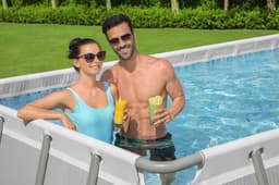 Piscine fuori terra Set piscina da 640x274x132 cm grigio chiaro Bestway 6